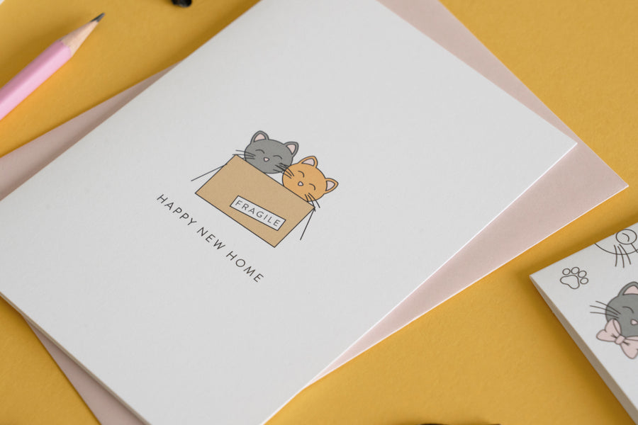 Cats Happy New Home Card