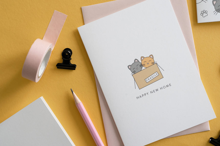 Cats Happy New Home Card