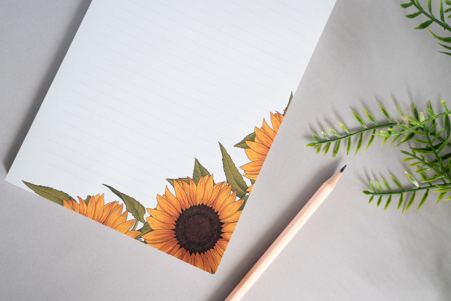 Sunflower A5 Notepad