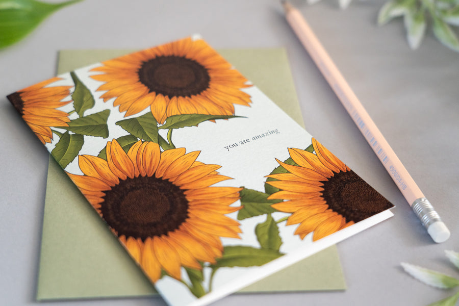 Sunflower You are Amazing Card