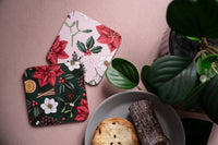 Botanical Christmas Pink Coaster