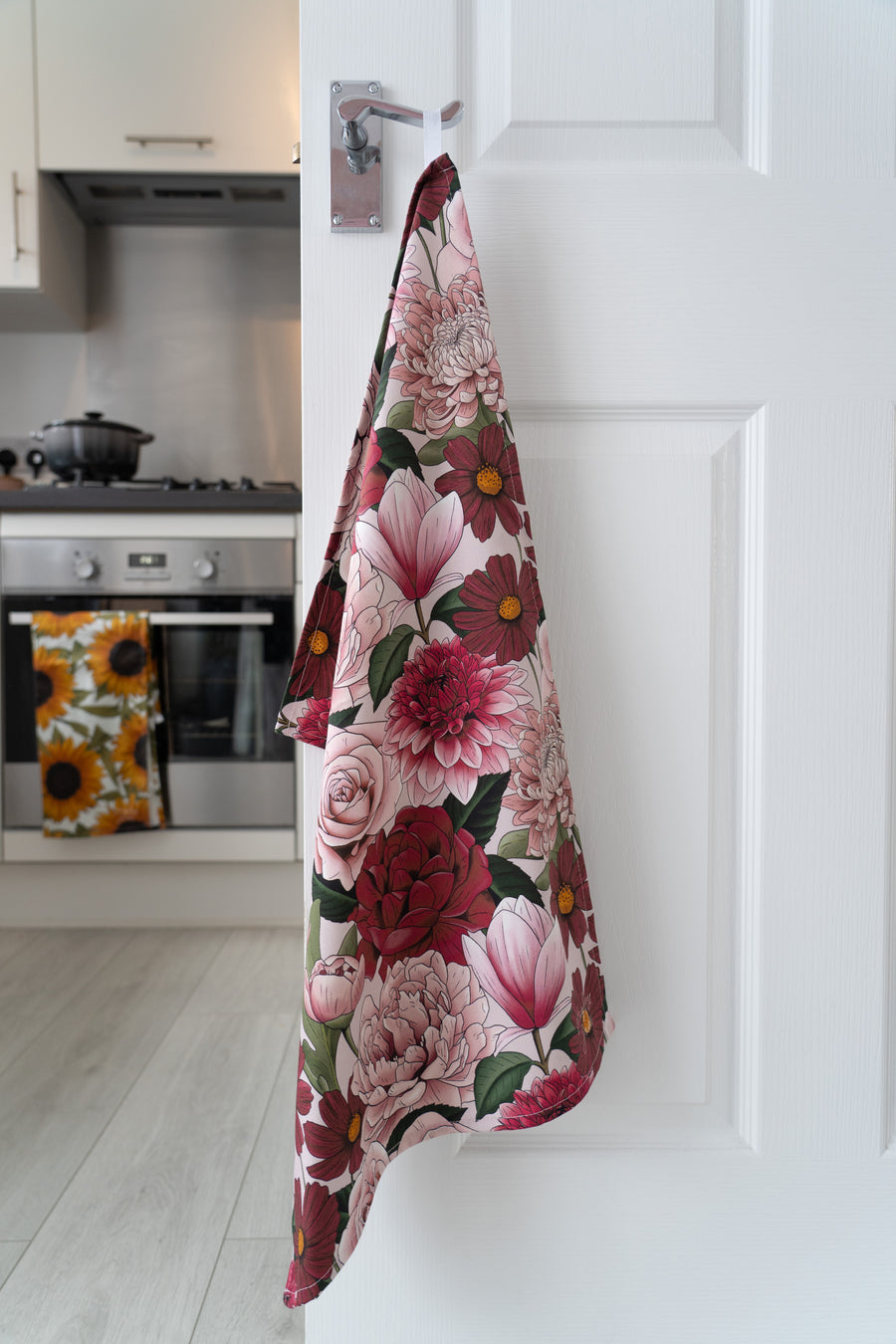 Floral Pattern Tea Towel