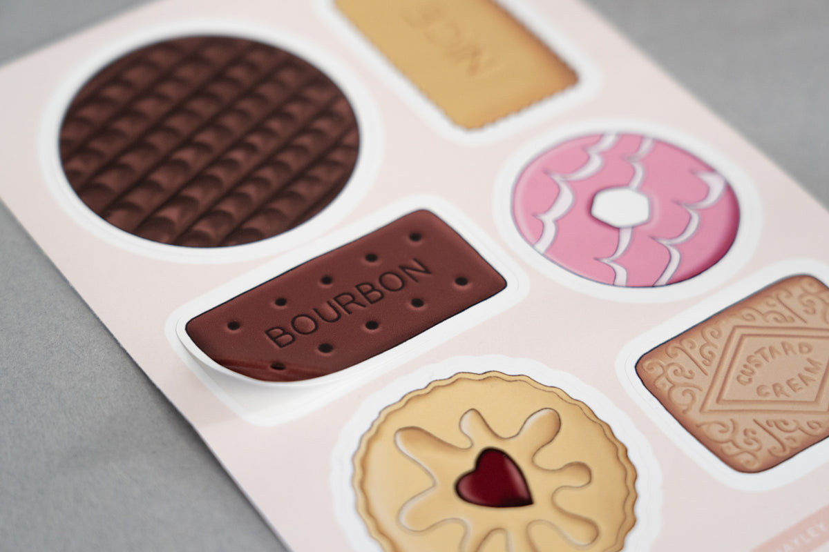 Biscuits A6 Sticker Sheet