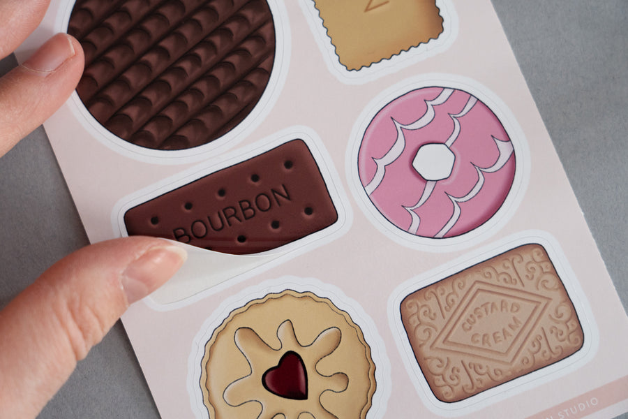 Biscuits A6 Sticker Sheet
