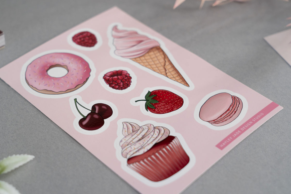 Sweet Treats A6 Sticker Sheet