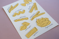 Pasta Types Minimal Print