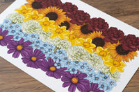 Rainbow of Flowers Print