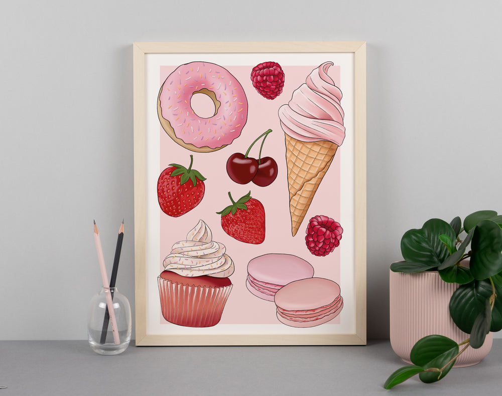 Pink Sweet Treats Print