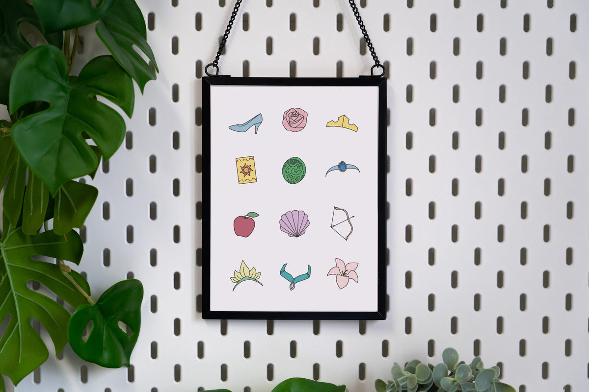 Princess Icons Print