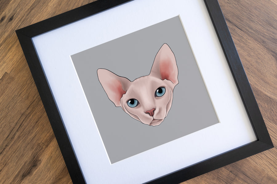 Sphynx Cat Print