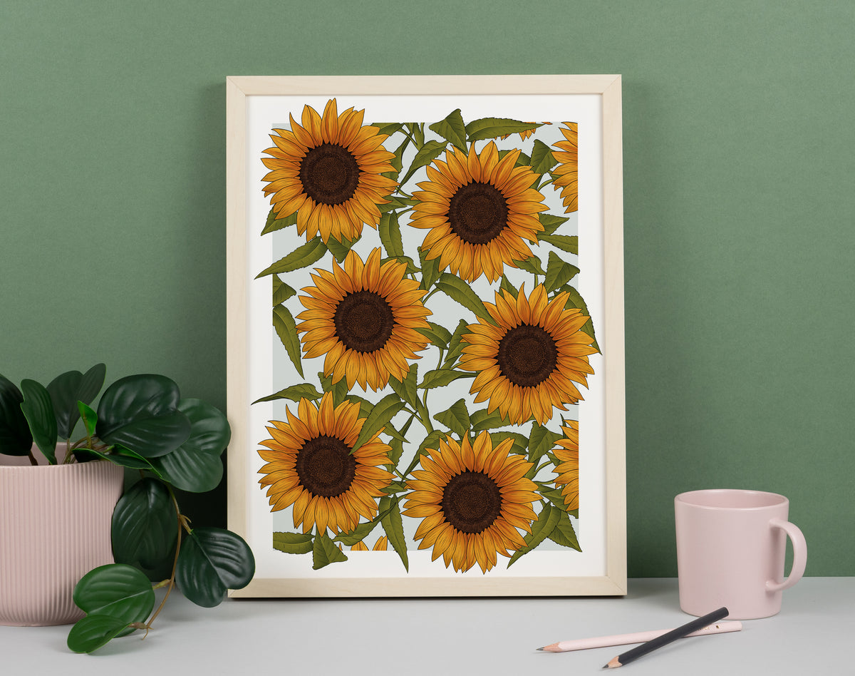 Sunflower Pattern Print