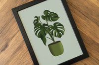 Swiss Cheese Houseplant Art Print