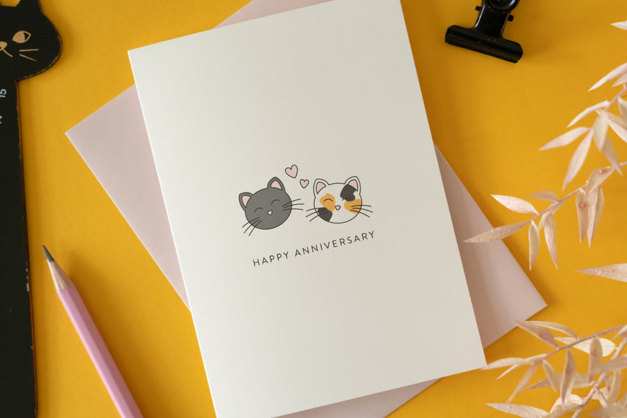 Cats Happy Anniversary Card