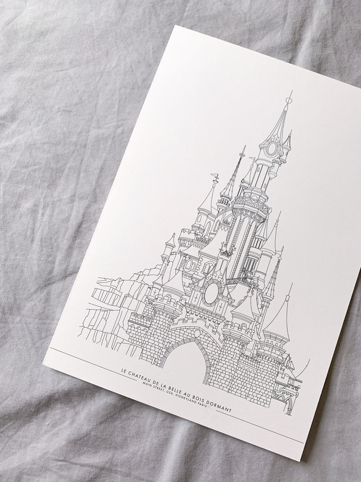 Castle Line Art Prints | Set of 3 Prints