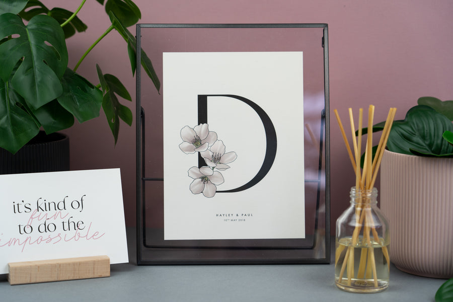 Blossom Personalised Letter Print