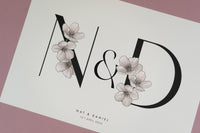 Blossom Initials Print