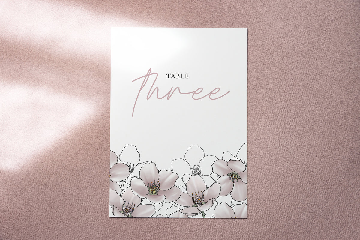 The Blossom Table Numbers