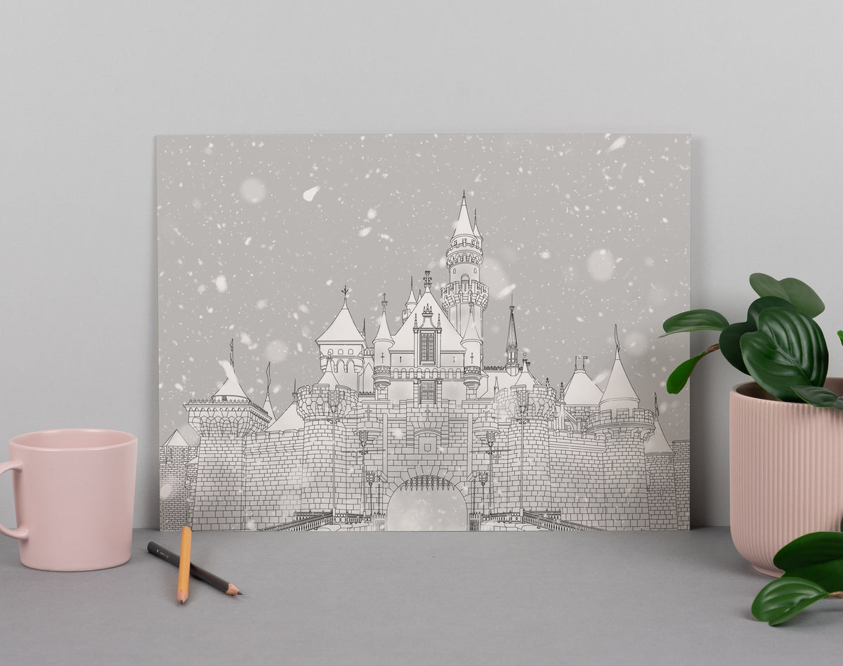 Snowy California Castle Print