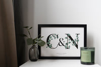 Eucalyptus Initials Print