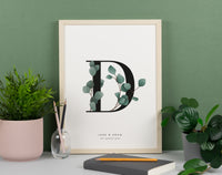 Eucalyptus Personalised Letter Print