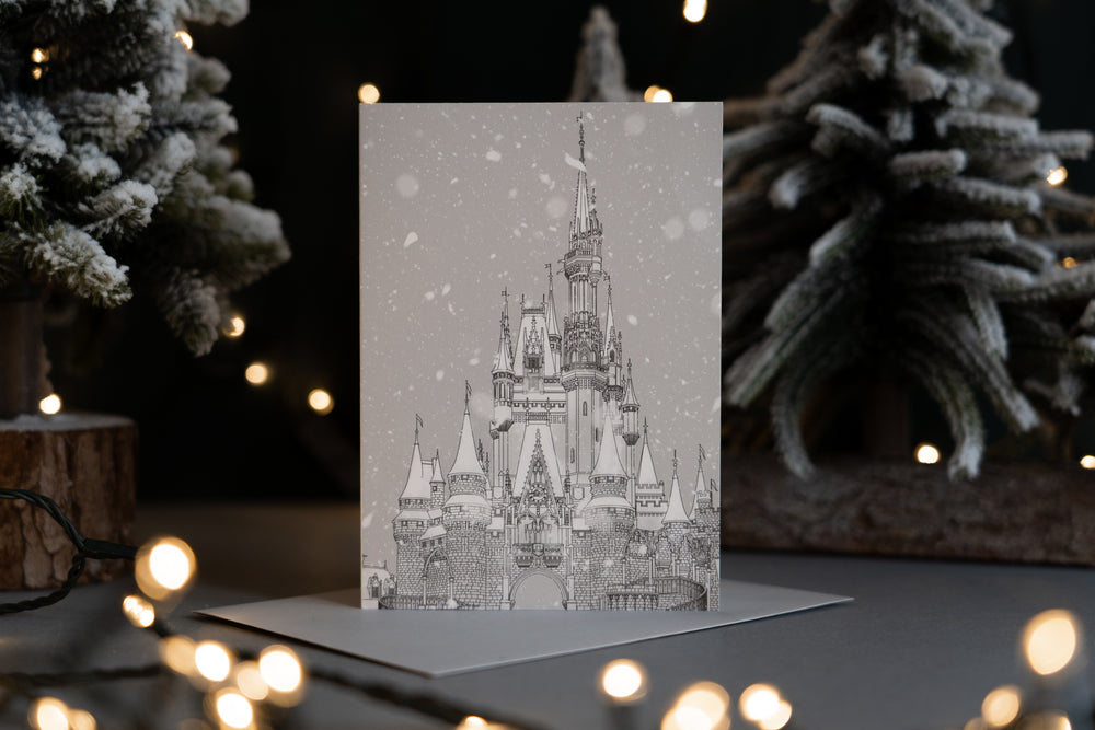 Snowy Florida Castle Card