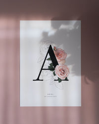 Rose Personalised Letter Print