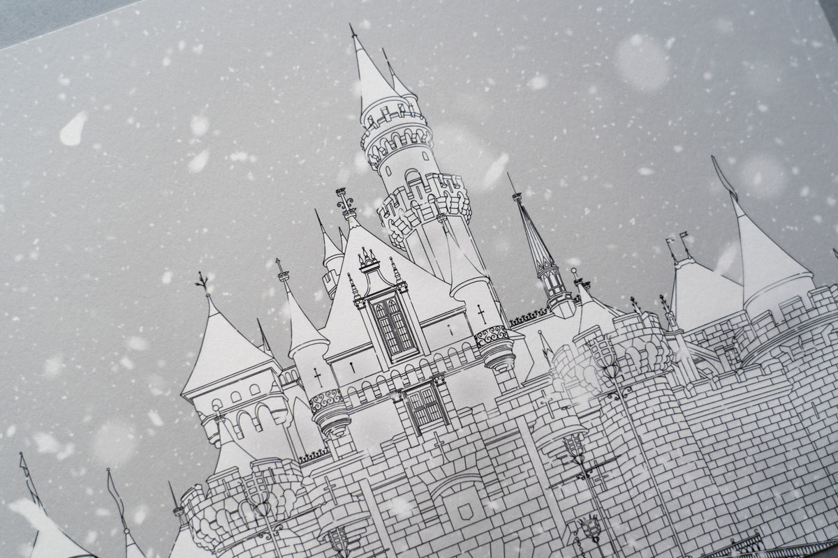 Snowy California Castle Print