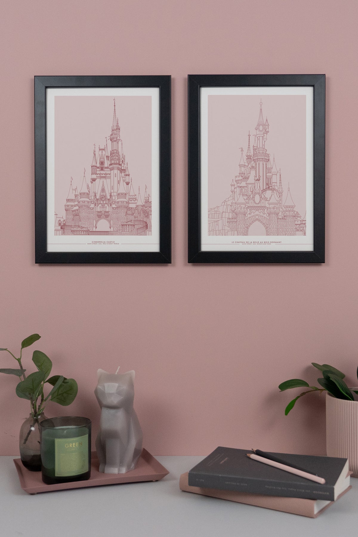 Castle Line Art Prints | Set of 2