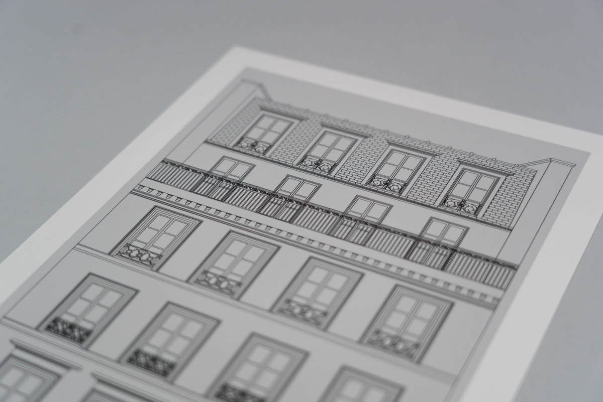 Parisian Building Print
