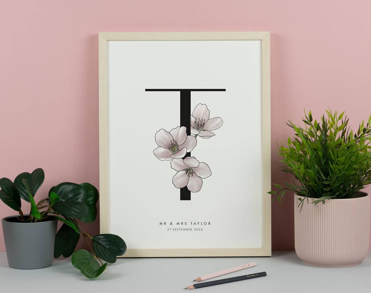 Blossom Personalised Letter Print
