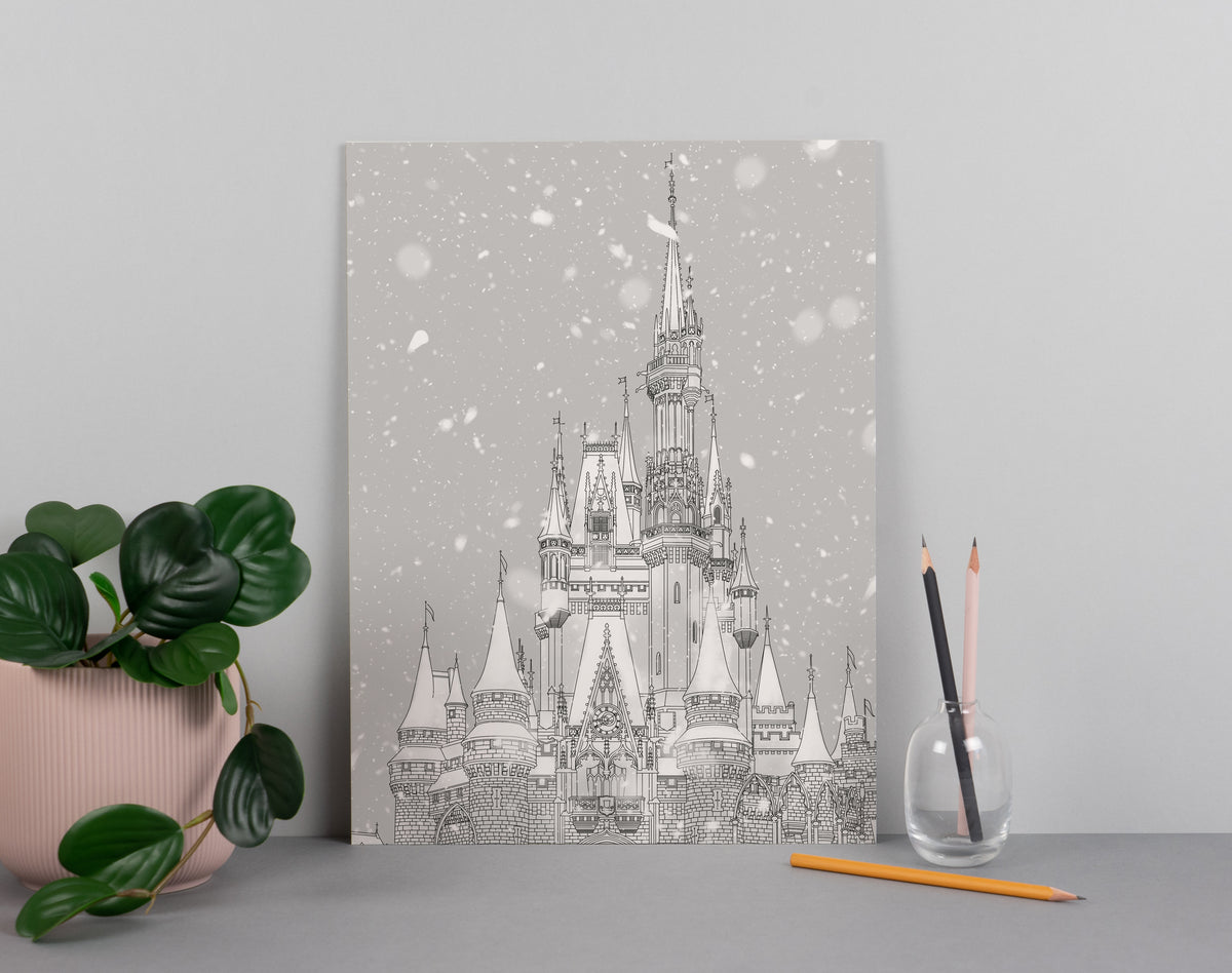 Snowy Florida Castle Print